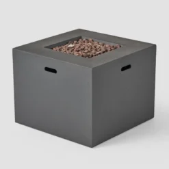 Julian 5pc Faux Wicker Swivel Club Chair & Square Fire Pit Set - Dark Brown/Dark Gray - Christopher Knight Home -Sunnydaze Decor Store GUEST 7d932a9b dec2 4e0c 9392 1275f726bd6c 1