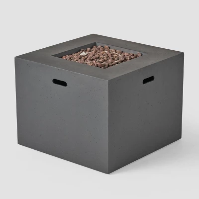 Maxwell 5pc Wicker Club Chair And Square Fire Pit Set - Mixed Black/Dark Gray - Christopher Knight Home 6 Maxwell 5pc Wicker Club Chair And Square Fire Pit Set - Mixed Black/Dark Gray - Christopher Knight Home - Image 4