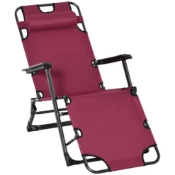 Outsunny 2-in-1 Folding Patio Lounge Chair W/ Pillow, Outdoor Portable Sun Lounger Reclining To 120°/180°, Oxford Fabric 29 Outsunny 2-in-1 Folding Patio Lounge Chair W/ Pillow, Outdoor Portable Sun Lounger Reclining To 120°/180°, Oxford Fabric -Sunnydaze Decor Store GUEST 7da8a0a0 f964 4986 82e9 ba558d50f318
