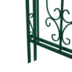 Evergreen Montebello Iron Garden Arbor With Gate, Forest Green- 53 X 84 X 23 Inches Fade And Weather Resistant Outdoor Decor -Sunnydaze Decor Store GUEST 7e0e1c24 a51b 4f5d 98f8 346d215d5b44