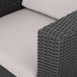 Waverly 5pc Faux Wicker Chat Set Dark Gray/Gray - Christopher Knight Home 9 Waverly 5pc Faux Wicker Chat Set Dark Gray/Gray - Christopher Knight Home -Sunnydaze Decor Store GUEST 7ea28805 9604 4d0d a2ec 91e3f635530e