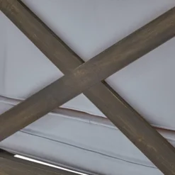 Thasos 10pc Acacia U-Shaped Farmhouse Sectional Sofa Set With Fire Pit - Gray/White/Dark Gray - Christopher Knight Home -Sunnydaze Decor Store GUEST 7ea7b661 c188 49cb bd19 84870bb46bb9