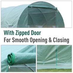 Outsunny 20' X 10' X 7' Walk-In Tunnel Greenhouse Garden Warm House Large Hot House Kit With 8 Roll-up Windows & Roll Up Door, Steel Frame -Sunnydaze Decor Store GUEST 7ed3773e b7b4 4279 9748 0e2fc1ad23e7