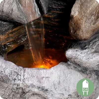 Teamson Home 39.37" Outdoor Faux Stone 4-Tier Water Fountain With LED, Gray 12 Teamson Home 39.37" Outdoor Faux Stone 4-Tier Water Fountain With LED, Gray - Image 10