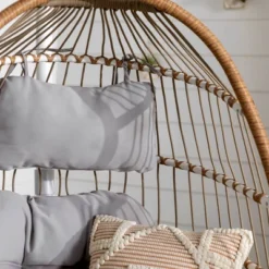 Toluca Hanging Outdoor Boho Egg Chair With Cushion - Saracina Home -Sunnydaze Decor Store GUEST 7eed0518 bad6 4cd1 a650 d634081f74f9