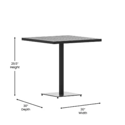 Flash Furniture Outdoor Patio Bistro Dining Table With Faux Teak Poly Slats -Sunnydaze Decor Store GUEST 7f211aa2 c27e 4a84 bdcc 36b46eb93a05