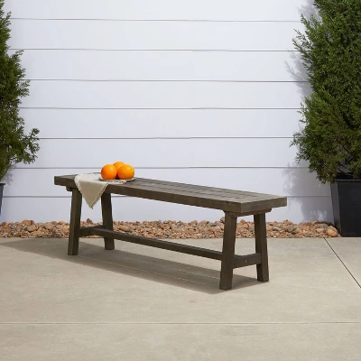 Renaissance Outdoor Patio Dining Picnic Bench - Gray - Vifah 3 Renaissance Outdoor Patio Dining Picnic Bench - Gray - Vifah