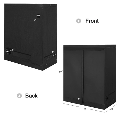 48''x24''x60'' Mylar Indoor Grow Tent Room Reflective Hydroponic Garden Growing 3 48''x24''x60'' Mylar Indoor Grow Tent Room Reflective Hydroponic Garden Growing