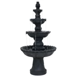 Sunnydaze Decor Sunnydaze 52"H Electric Fiberglass And Resin 4-Tier Pineapple Top Outdoor Water Fountain -Sunnydaze Decor Store GUEST 7ff74cfa 6a7a 4463 ba2a 0d01c7a01456