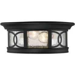 John Timberland Flush Mount Outdoor Ceiling Light Fixture Black 12" Seedy Glass For Exterior House Porch 11 John Timberland Flush Mount Outdoor Ceiling Light Fixture Black 12" Seedy Glass For Exterior House Porch -Sunnydaze Decor Store GUEST 819a178f 0a72 4f02 99ff 0d001598e733