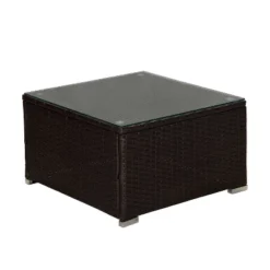 5pc Outdoor Rattan Wicker Conversation Set - Brown/Beige/Red - GODEER -Sunnydaze Decor Store GUEST 8223b775 cb46 4fca adaa 9a124a07bab0 2