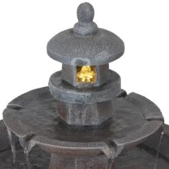 Sunnydaze Decor Sunnydaze 40"H Electric Polyresin 2-Tiered Pagoda Outdoor Water Fountain With LED Light 13 Sunnydaze Decor Sunnydaze 40"H Electric Polyresin 2-Tiered Pagoda Outdoor Water Fountain With LED Light -Sunnydaze Decor Store GUEST 82405deb dcea 441a b849 0018bea6e9a7