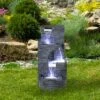 Northlight 32.25" Black And Gray Lighted Three-tier Outdoor Garden Water Fountain -Sunnydaze Decor Store GUEST 82772cbe 74b6 4cc9 ba23 2b0abfe4a139