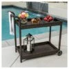 Savona Wicker Outdoor Serving Cart - Brown - Christopher Knight Home -Sunnydaze Decor Store GUEST 8280506e 35e0 4fed a62f 353791043cc9