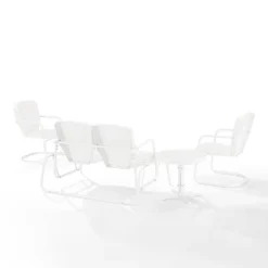 Ridgeland 4pc Outdoor Metal Conversation Set - White - Crosley 13 Ridgeland 4pc Outdoor Metal Conversation Set - White - Crosley -Sunnydaze Decor Store GUEST 82da2bb9 d3f4 425c 9395 6ca388f2158f