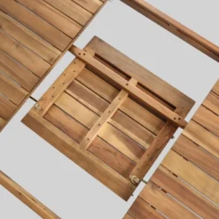 Wilson 9pc Acacia Wood Dining Set With Expandable Dining Table - Teak - Christopher Knight Home -Sunnydaze Decor Store GUEST 82e20060 9178 4dc9 81a9 94b7442be042