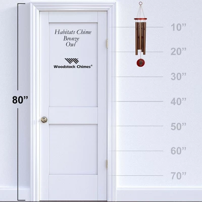 Woodstock Wind Chimes Signature Collection, Woodstock Habitats Chime, 26'' Bronze Owl Wind Chime HCBRO 5 Woodstock Wind Chimes Signature Collection, Woodstock Habitats Chime, 26'' Bronze Owl Wind Chime HCBRO - Image 3