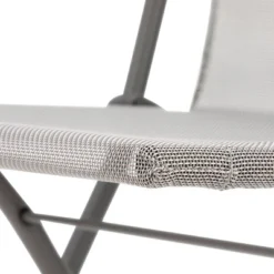 Lafuma Balcony II Colorblock Batyline Iso Fabric Steel Frame Lightweight Foldable Portable Patio, Lawn, And Garden Bistro Chair, Titane Gray, Set Of 2 -Sunnydaze Decor Store GUEST 83a5a52a 7f95 409a b51c ad071569b7cc