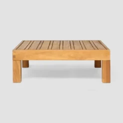 Oana 7pc Acacia Wood Sofa & Coffee Table Chat Set Teak/Beige - Christopher Knight Home -Sunnydaze Decor Store GUEST 83a7e9b8 18cd 4319 90a4 ca5d6873ecdf