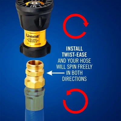 Underhill Garden Hose Nozzle Remover Twist-Ease Kink Eliminator For Kinks, Twist, Tangles, And Cramping With Built-In Swivel, 3/4 Inch Attachment 5 Underhill Garden Hose Nozzle Remover Twist-Ease Kink Eliminator For Kinks, Twist, Tangles, And Cramping With Built-In Swivel, 3/4 Inch Attachment - Image 3