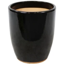 Sunnydaze Decor Sunnydaze Indoor/Outdoor Captivating Vista Decorative Glazed Ceramic Planter For Greenery Or Flowers - 14" -Sunnydaze Decor Store GUEST 840b2ab2 61ff 400d a855 fe29c66e4a2b