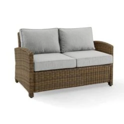 Bradenton Outdoor Wicker Loveseat - Crosley -Sunnydaze Decor Store GUEST 843170e3 9827 4d81 84c5 7bd21f1bd165
