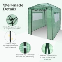 Costway 6'x 8' Portable Walk-in Greenhouse Pop-up Folding Plant Gardening W/Window -Sunnydaze Decor Store GUEST 84e29c38 05a6 4367 8ad4 44ccf054ea3c
