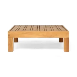 2pk Oana Outdoor Acacia Wood Right Arm Loveseat & Coffee Table With Cushion Teak/Red - Christopher Knight Home -Sunnydaze Decor Store GUEST 86820181 2da9 4501 82d9 06cde3f29d3c 1