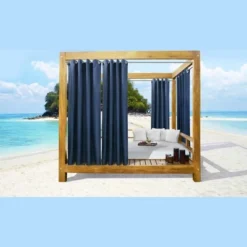 Commonwealth Seascapes Light Filtering Enhance Living Space With Satiny Look Grommet Outdoor Panel Pair Indigo -Sunnydaze Decor Store GUEST 873a0d83 8425 44c0 b82a aaa905ab534e