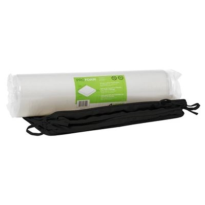 20" X 20" ProFoam Outdoor Dining Seat Cushion Onyx Black - Arden Selections 4 20" X 20" ProFoam Outdoor Dining Seat Cushion Onyx Black - Arden Selections - Image 2