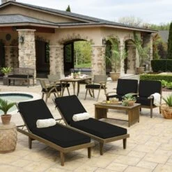 20" X 20" ProFoam Outdoor Dining Seat Cushion Onyx Black - Arden Selections 16 20" X 20" ProFoam Outdoor Dining Seat Cushion Onyx Black - Arden Selections -Sunnydaze Decor Store GUEST 87d3d696 089b 4fc2 b970 bc399a827b67