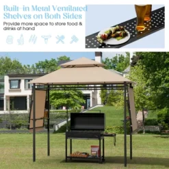 Tangkula 13.5'x 4'Patio BBQ Grill Gazebo Side Awnings Shelves 2-Tier Canopy Outdoor 17 Tangkula 13.5'x 4'Patio BBQ Grill Gazebo Side Awnings Shelves 2-Tier Canopy Outdoor -Sunnydaze Decor Store GUEST 8808aa23 345c 443b a02b 10266710422a