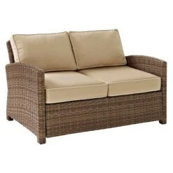 Bradenton Outdoor Wicker Loveseat - Crosley -Sunnydaze Decor Store GUEST 893be6c2 82d7 4841 9fad 0fdd4a5e3945