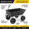 Gorilla Carts 1500 Pound Capacity Heavy Duty Poly Yard Garden Steel Dump Utility Wheelbarrow Wagon Cart With 2 In 1 Towing ATV Handle, Black -Sunnydaze Decor Store GUEST 89440a60 64b1 4a5e 8960 f692d6b3e758