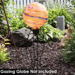 Sunnydaze Decor Sunnydaze Outdoor Graceful Curved Steel Gazing Globe Stand - 18.25" - Black -Sunnydaze Decor Store GUEST 89610348 eb6c 4810 a6f9 6e5c5d6bd30b