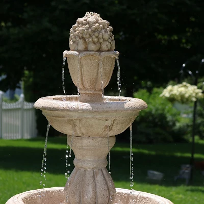 Sunnydaze Decor Sunnydaze 61"H Electric Polyresin And Fiberglass 3-Tier Cornucopia Outdoor Water Fountain 8 Sunnydaze Decor Sunnydaze 61"H Electric Polyresin And Fiberglass 3-Tier Cornucopia Outdoor Water Fountain - Image 6