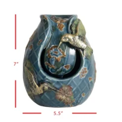 Blue Verdigris Hummingbird Indoor Water Fountain With Pump - Foreside Home & Garden -Sunnydaze Decor Store GUEST 8a0b0bfd 2376 453d 85d1 9c65838f8c89