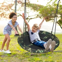 Costway 40'' Kids Flying Saucer Tree Swing Indoor Outdoor Play Set