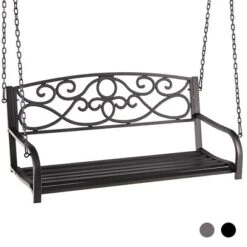 Tangkula Patio Hanging Porch Swing Outdoor 2-Person Metal Swing Bench Chair W/ Chains 20 Tangkula Patio Hanging Porch Swing Outdoor 2-Person Metal Swing Bench Chair W/ Chains -Sunnydaze Decor Store GUEST 8b0f1898 37e8 492e ac40 9881cb2c0e41