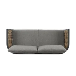 Ashby Loveseat - Gray/Black/Natural - Linon -Sunnydaze Decor Store GUEST 8b5c5502 75f9 44ac 998e f1dbb33d1363