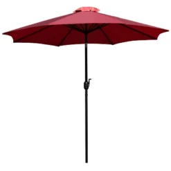 Emma And Oliver 9' Outdoor Patio Umbrella-Crank & Tilt Function - 1.5" Diameter Steel Pole -Sunnydaze Decor Store GUEST 8bbbab3c 2130 4d2e b017 6f63e989e547