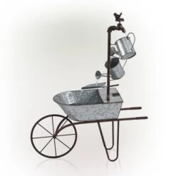 36" Metal Watering Can Wheelbarrow Fountain - Alpine Corporation 12 36" Metal Watering Can Wheelbarrow Fountain - Alpine Corporation -Sunnydaze Decor Store GUEST 8c4787f6 6f39 4806 83e3 3cf1d8289be8