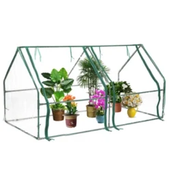 Gardenised Green Outdoor Waterproof Portable Plant Greenhouse With 2 Clear Zippered Windows -Sunnydaze Decor Store GUEST 8c5f27e4 178f 4701 89e6 c2e553c29364