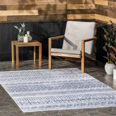 NuLOOM Codi Moroccan Banded Machine Washable Indoor/Outdoor Patio Area Rug 3 NuLOOM Codi Moroccan Banded Machine Washable Indoor/Outdoor Patio Area Rug