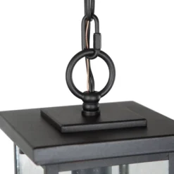 Square Glass/Metal Outdoor Pendant Lamp Black - LNC -Sunnydaze Decor Store GUEST 8c838feb abd4 4007 af4d 36fcdcaf7097