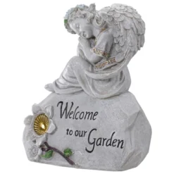 Northlight 9.25" Gray Solar Powered "Welcome To Our Garden" Angel Outdoor Garden Statue 9 Northlight 9.25" Gray Solar Powered "Welcome To Our Garden" Angel Outdoor Garden Statue -Sunnydaze Decor Store GUEST 8d5e1a20 49ff 4891 8e08 8cd80b37ae3b