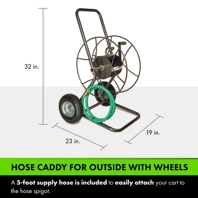 Yard Butler Hose Reel Cart With Wheels - Heavy Duty 200 Foot Metal Hose Reel - Suitable For Gardens, Lawns And Outdoor - IHT-2EZ 7 Yard Butler Hose Reel Cart With Wheels - Heavy Duty 200 Foot Metal Hose Reel - Suitable For Gardens, Lawns And Outdoor - IHT-2EZ - Image 5