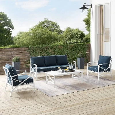 Kaplan 4pc Outdoor Sofa Set - Navy - Crosley 9 Kaplan 4pc Outdoor Sofa Set - Navy - Crosley - Image 7