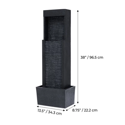 Teamson Home Athena 38 Inch Outdoor Solar Fountain With LED Lights 5 Teamson Home Athena 38 Inch Outdoor Solar Fountain With LED Lights - Image 3