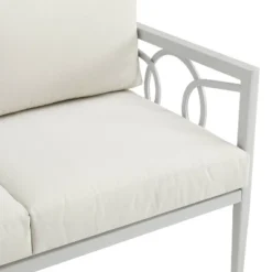 Ashford 4pc Outdoor Metal Conversation Set - Cream - Crosley -Sunnydaze Decor Store GUEST 8e5c1521 2590 4f8c a59a 0261c2579166